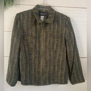 Tweed zippered Suit Jacket by Sag Harbor.  Size 12.